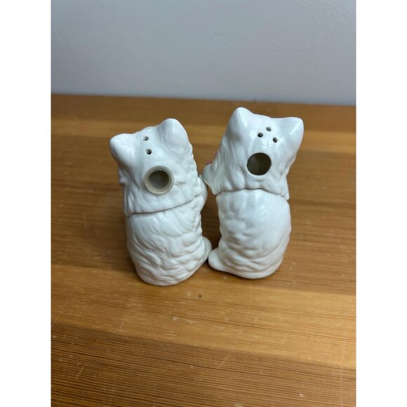 cat yarn ball (glued back on) salt and pepper shakers ceramic- no sound - Picture 7 of 8